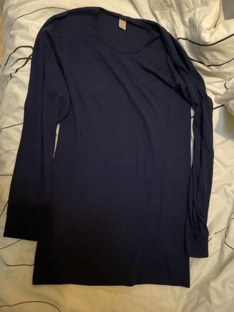 T-shirt manches longues bleu marine, taille L