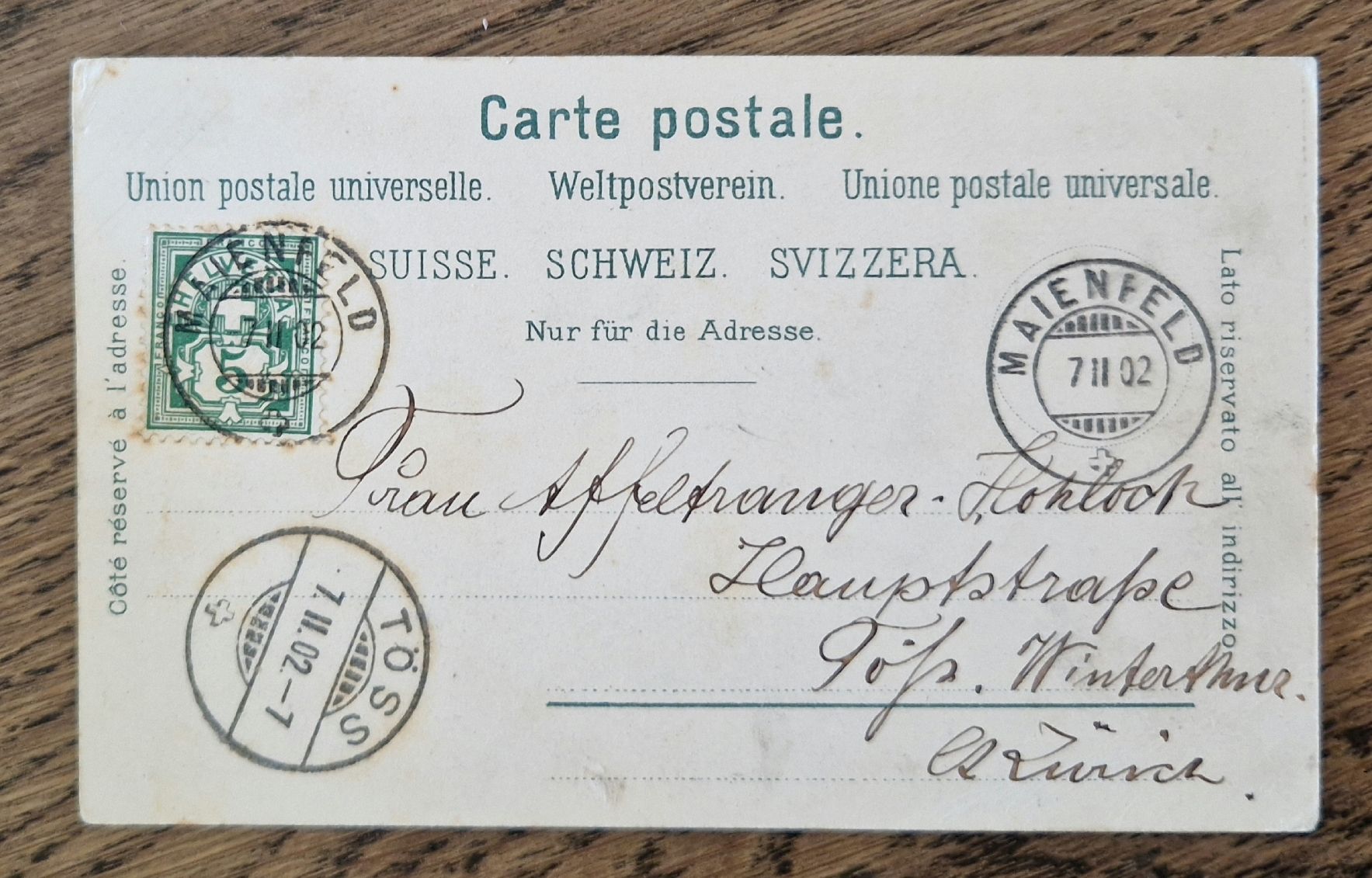 Cartes postales: Maienfeld 1902 – D'occasion à Ebikon par Donar50 1