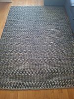 Grand tapis jute motifs géométriques 