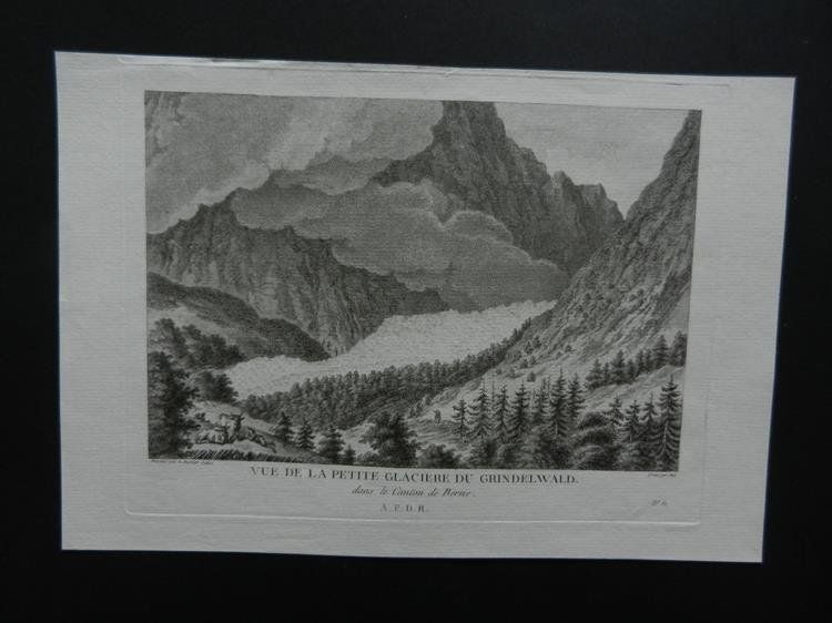 Stiche: Vue glacier Grindelwald – Gebraucht aus Risch von Rischli15