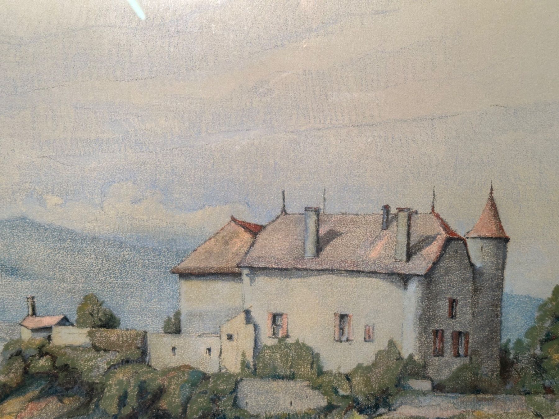 Gemälde: Belle peinture au crayon signée – Gebraucht aus Lausanne von artnouveau04 1