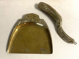 Originales Jugendstil-Tischkehr-/Krümelkehrset, ca.1905–1910