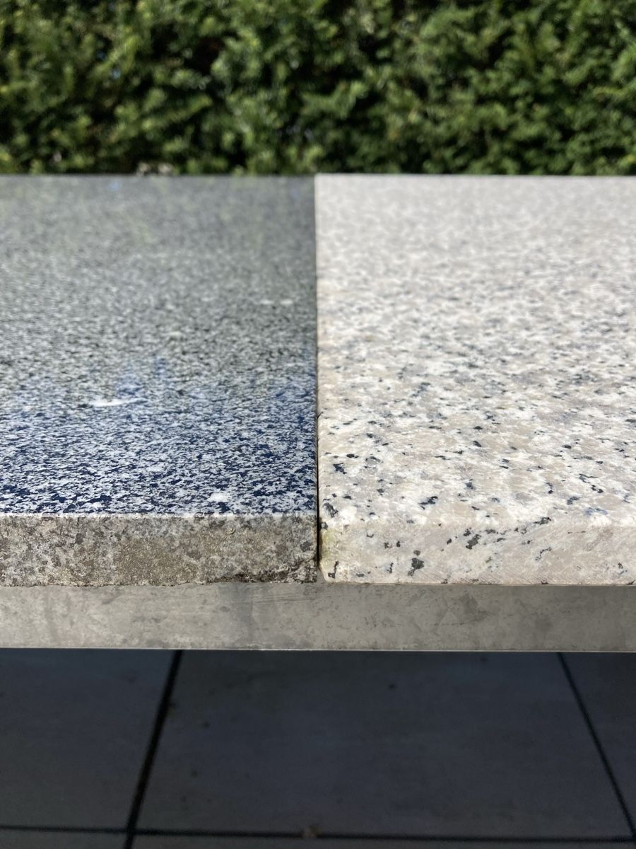 Tavoli: Grosser und robuster Metalltisch mit Granitplatten – Usato da Oberkirch LU venduto da claude_lagler 4