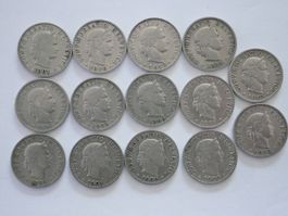 14 x 20 Rappen ab 1883 - 1912 ***TOP***