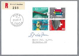 1957, FDC  Z/328-331, ET-0 BERN 27.II. LUXUS!