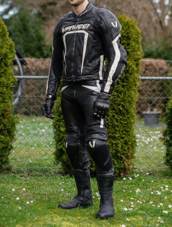 Vanucci Motorrad-Outfit, Leder-Kombi schwarz