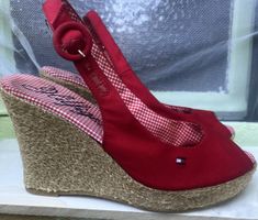 Tommy Hilfiger Keilsandaletten / Wedges (Gr. 39) – Rot