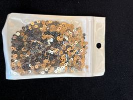 Pailletten rund silber farbig Bastelbedarf neu im Beutel