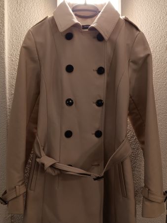 Eleganter Trenchcoat Gr. 38, beige, Übergangsjacke