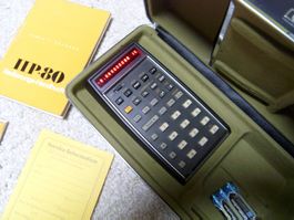 rare HP-80 vintage Taschenrechner, umgebaut auf AAABatterien