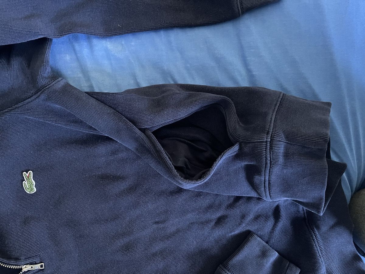 Lacoste Maglioni & Felpe: Lacoste Pullover mit Reissverschluss dunkelblau Grösse S – Usato da Muttenz venduto da murielle4132 4