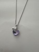Swarovski Kette mit Herzanhänger violette