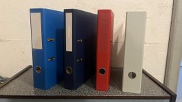 4 Ordner rot blau dunkelblau weiss