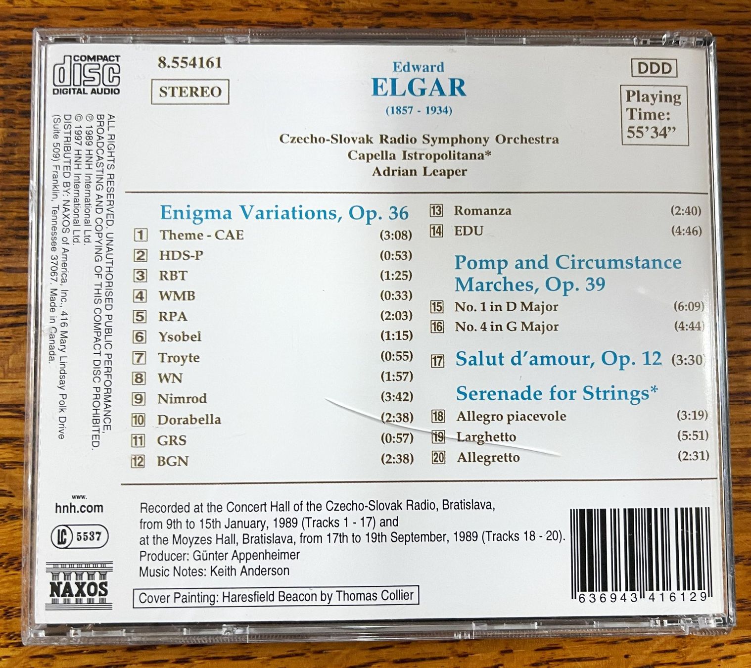 CD: Edward Elgar: Enigma Variations CD – Usato da Oftringen venduto da Vucki 1