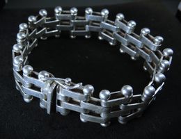Massives Silber 925 brick chain Armband