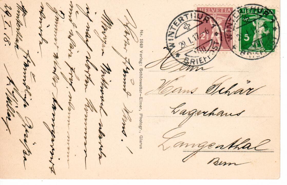 Cartoline postali: Claridenhütte 1917 – Usato da Wolhusen venduto da Curver9 1