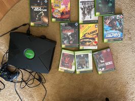 Xbox Konsole mit 10 Spielen funktionsfähig