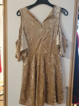 Robe beige douce effet velours taille M