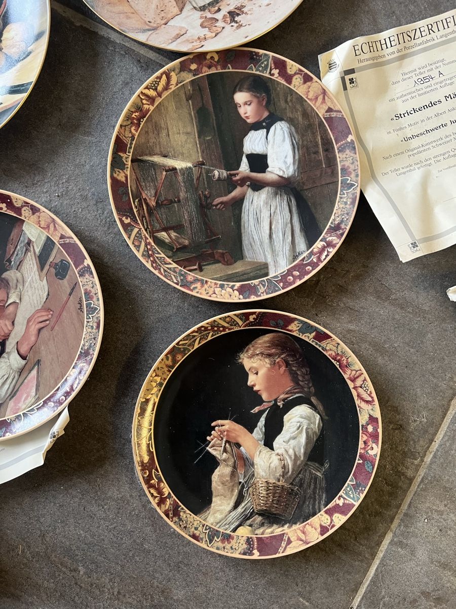Piatti: Sammlung Teller Albert Anker und Katzen Teller – Usato da Dittingen venduto da Bellevista 3