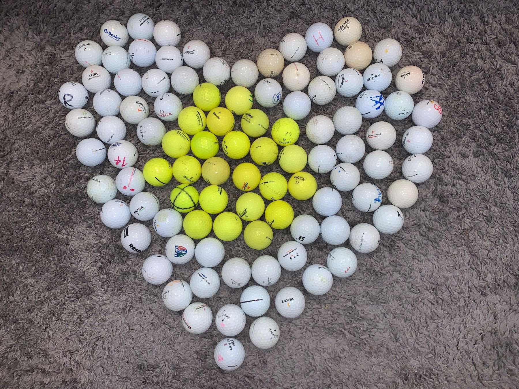 Palloni: 100 Golfbälle weiss/gelb gebraucht – Usato da Münchenbuchsee venduto da Dreamaction67