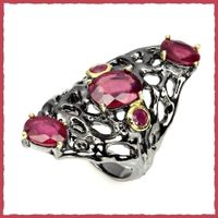 ♛ Künstlerschmuck Rubin 925 Silber