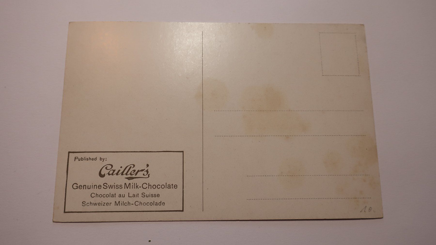 Cartes postales: Paysage Chocolat Cailler Splitgerber – D'occasion à Cormoret par Pascalll2001 2