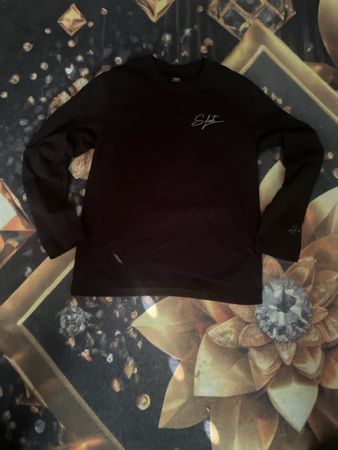 Langarmshirt Slastik schwarz mit Aufdruck Nummer 23