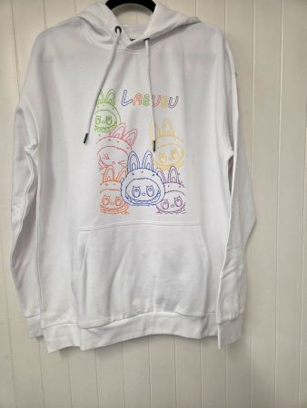 Sweat à capuche  blanc Labubu  taille L NEUF