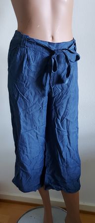 Neue Damen Sommer Culotte Hose Gr. 34 blau
