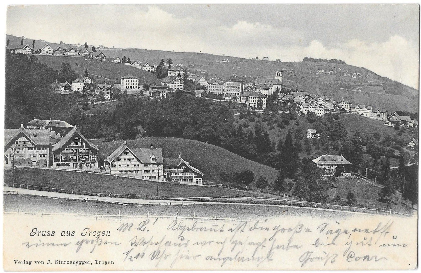 Cartoline postali: Trogen Teilansicht – Usato da Olten venduto da clotaldi