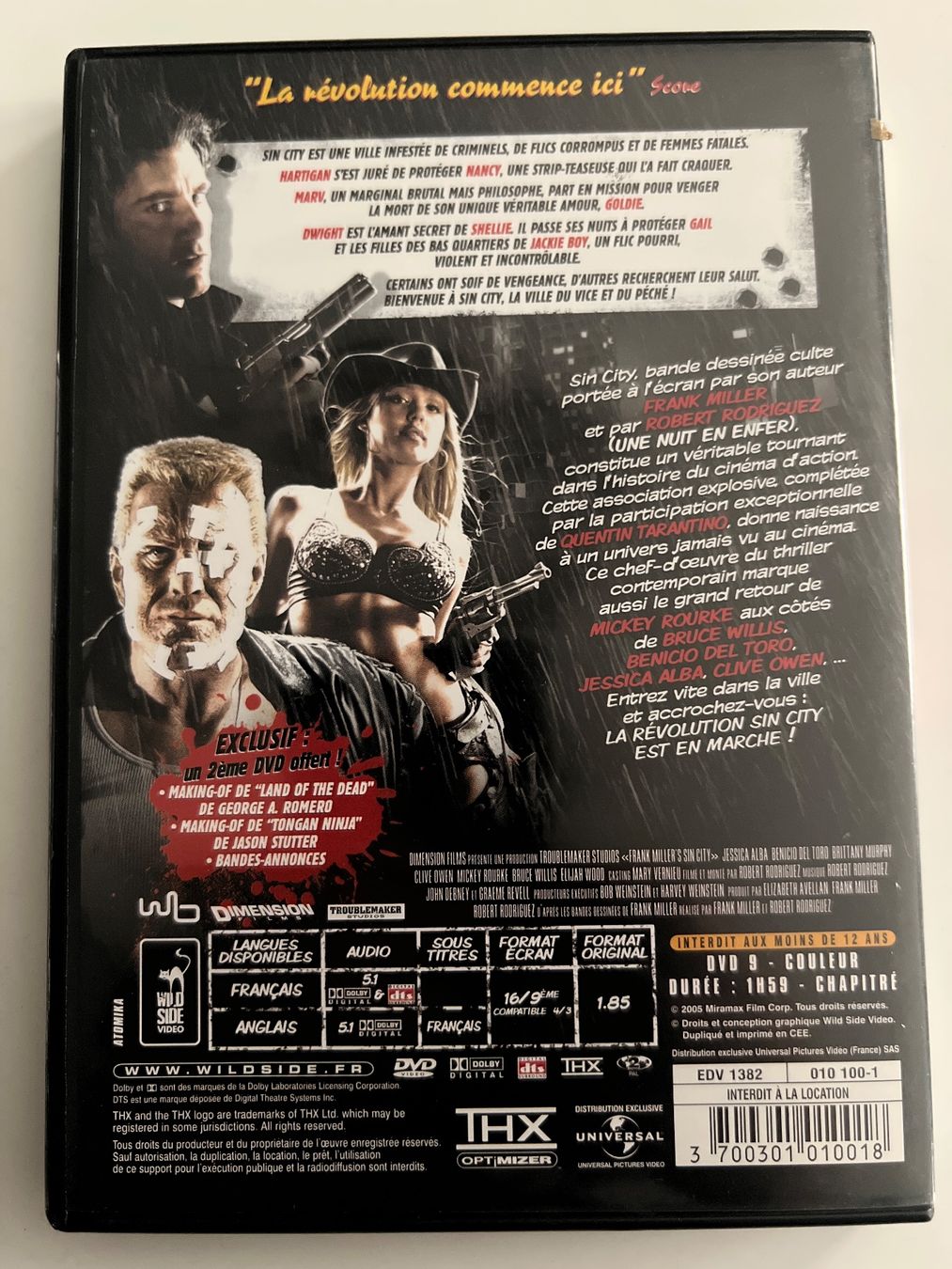 Tous les DVDs: 2DVD « Sin City » version française + anglais – D'occasion à Bouveret par Feelgoodtrading 1