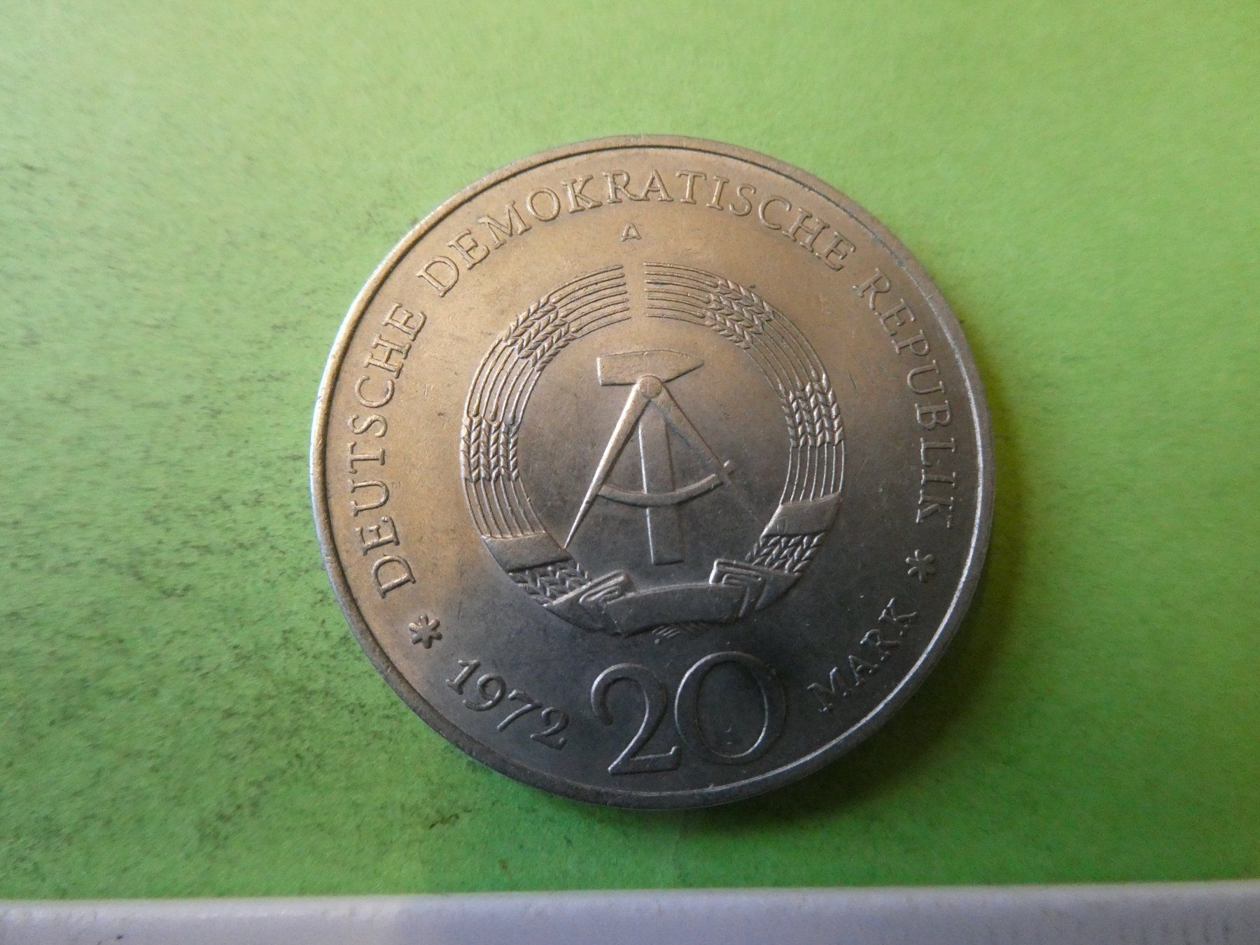 Tutti le monete: DDR 1972, 20 Mark - Schiller – Usato da Hinterforst venduto da Rohusri 1