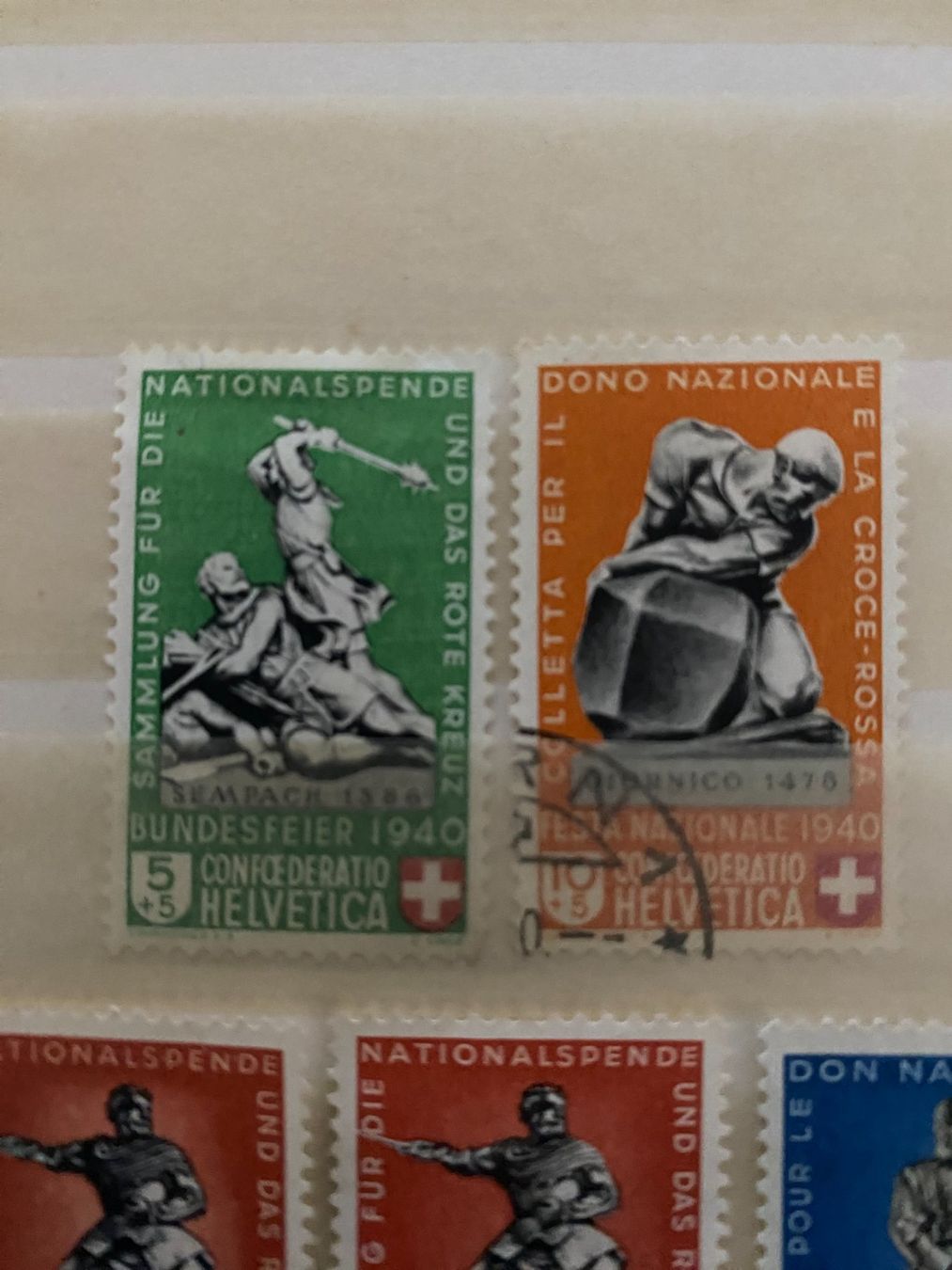 Alle Briefmarken: Schweizer Briefmarken aus 1940 - – Gebraucht aus matten b. interlaken von jfran17 1