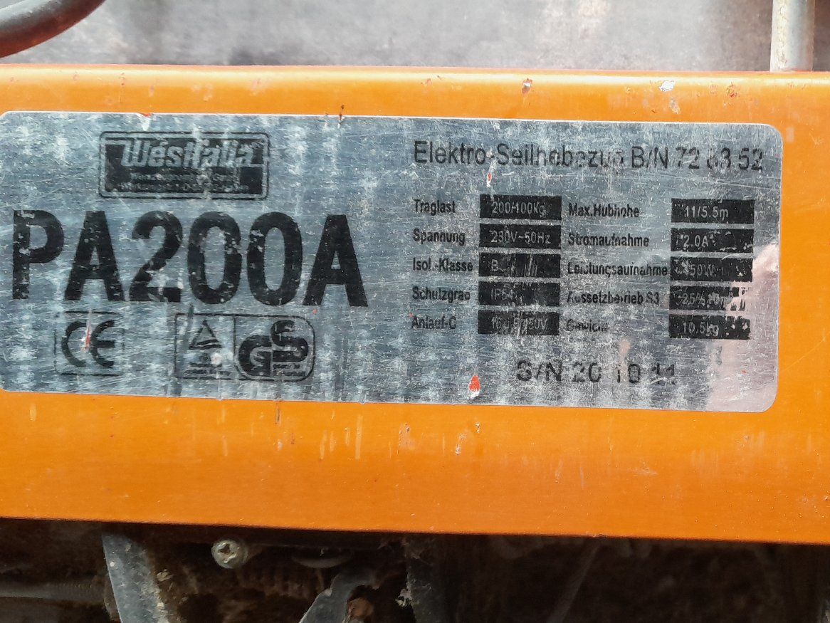 Altro per stoccaggio & trasporto: Elektro Seilhebezug 100/200 – Usato da Weier im Emmental venduto da chs_vp2h 1