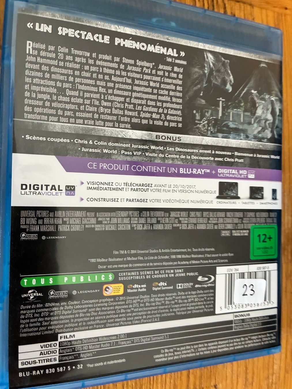 Tutti i DVDs: Jurassic World (2015, Blu-ray) – Nuovo e nell'imballaggio originale da Vevey venduto da zecollector 1