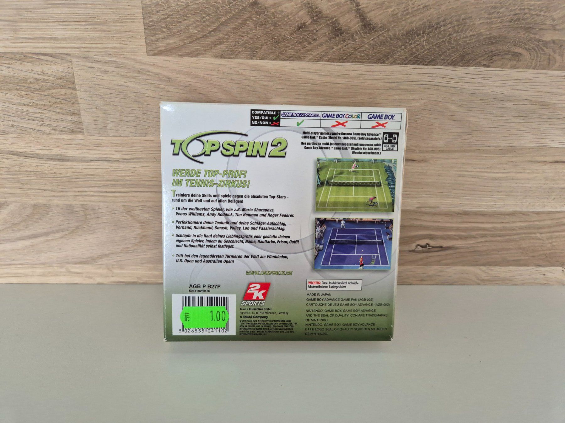 Giochi: Top Spin 2 - Game Boy Advance - Komplett – Usato da Bassersdorf venduto da retrolab 2