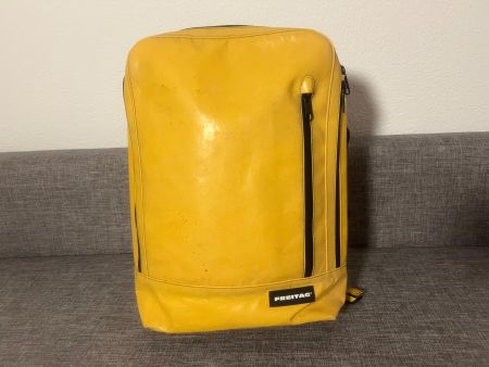 Gelber FREITAG Hazzard Rucksack, Top Zustand