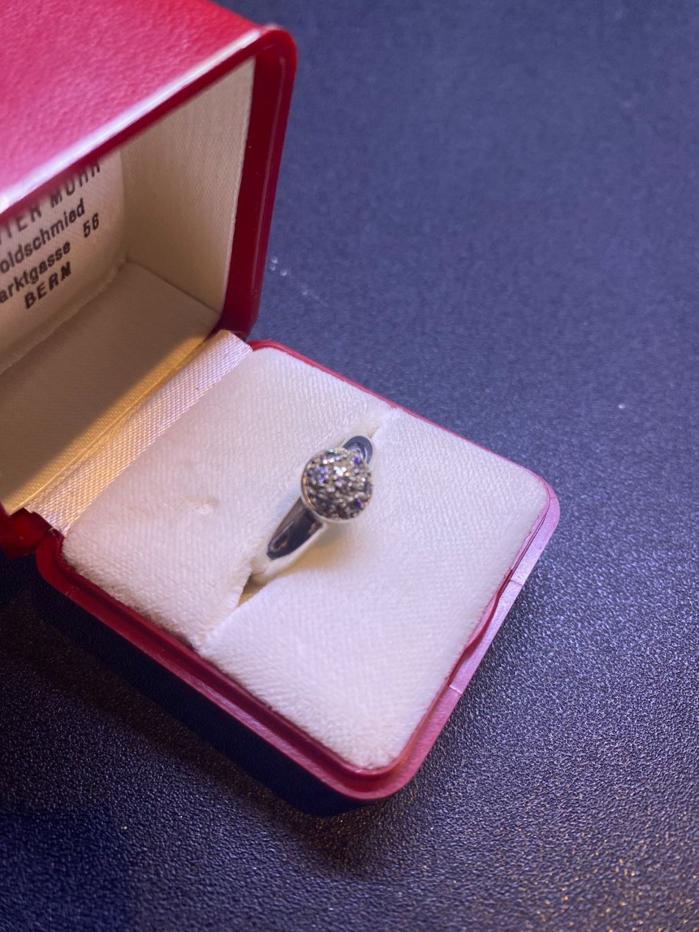 Anelli: Silber Ring, mit Zirkonien, 925-er, Solitär – Usato da Gümligen venduto da Primeselection