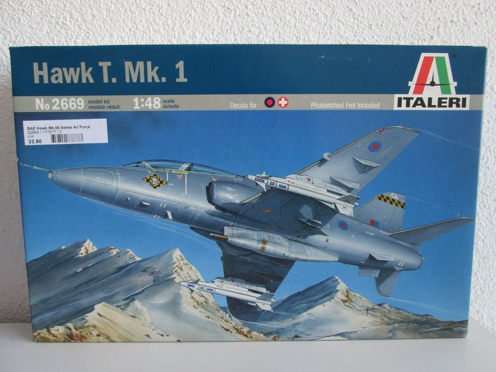 New in stock Italeri 2813 RAF BaE Hawk T. Mk. 1 – 3 RAF Livery Decals