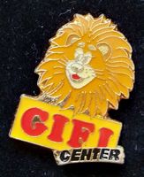 Pin Anstecknadel Löwen Maskottchen GIFI Center 90er Vintage