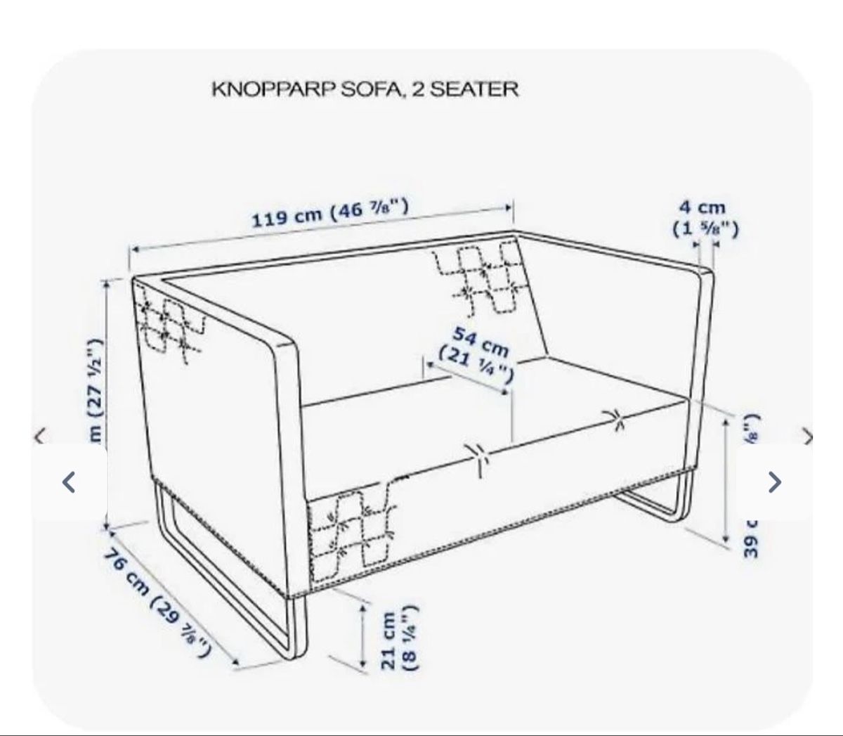 Ikea Sofas: IKEA Knopparp 2-Seat Sofa - Compact and Comfortable! – Gebraucht aus Luzern von Joonster123 1
