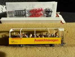 BEMO RhB Aussichtswagen B 2099 gelb RhB mit Personen