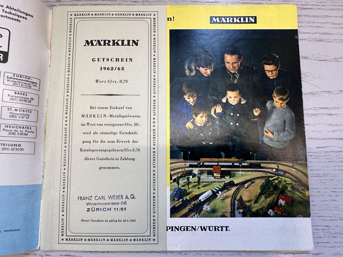 Märklin Modelleisenbahnen: Märklin Katalog 1962/63 D sfrs – Gebraucht aus Lupsingen von New-Haven 1