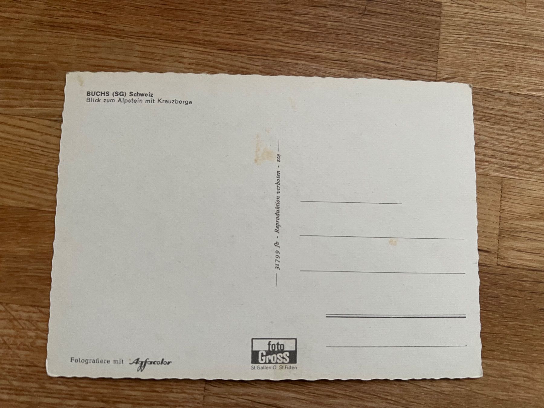 Cartoline postali: Buchs SG Ansichtskarte mit Kreuzberge Panorama – Nuovo e nell'imballaggio originale da Ruggell venduto da Malbuntiger01 1