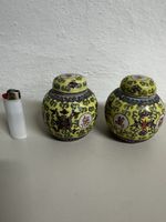 2x Keramik Dose Xiangxi gelb mit Deckel guter Zustand