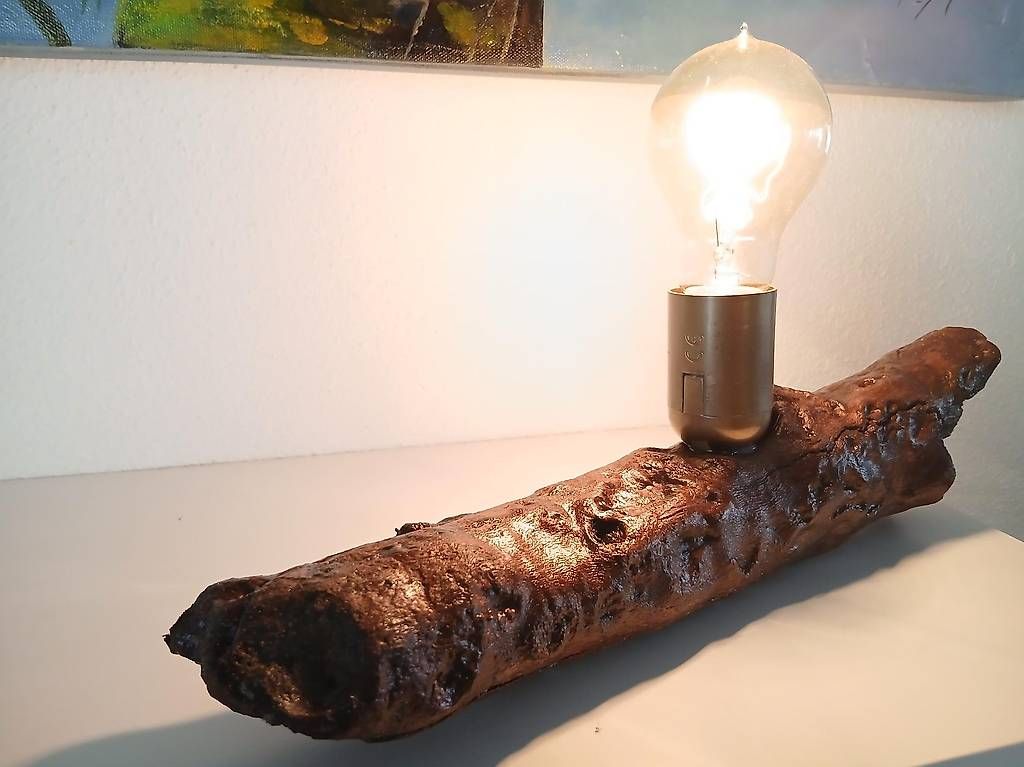 Lampade: Retro Dekolampe Holz – Nuovo (secondo la descrizione) da Luzern venduto da Brokiland 1