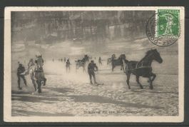 Carte P de 1911 ( Skikjöring auf dem St.Moritzer-See )