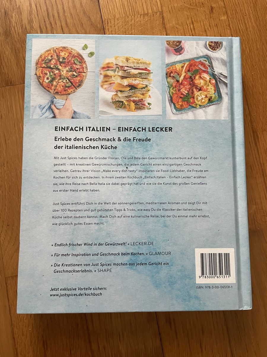 Libri: KOCHBUCH Einfach Italien - Just Spices – Usato da Zürich venduto da silab69 1