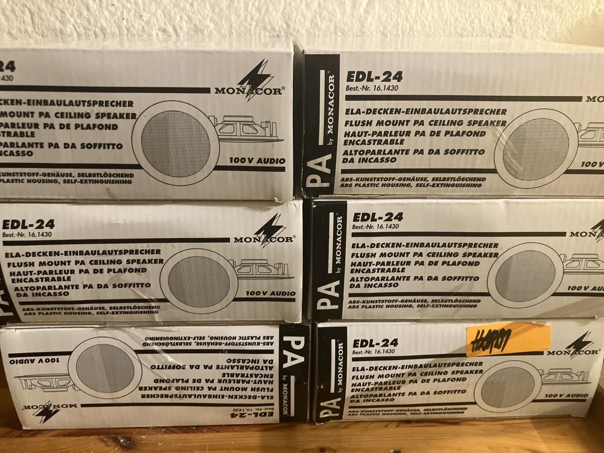 Monacor Casse acustiche: Monacor Einbau Lautsprecher NEU EDL-24 – Nuovo e nell'imballaggio originale da Erlenbach im Simmental! venduto da Simmentaler-Perlen 1