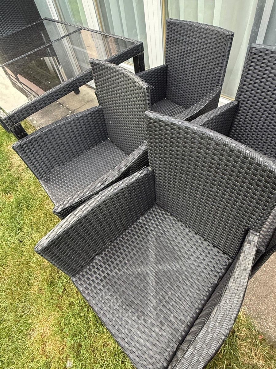 Set de table et chaises: Rattan Gartenset – D'occasion à Tägerwilen par djrees 5